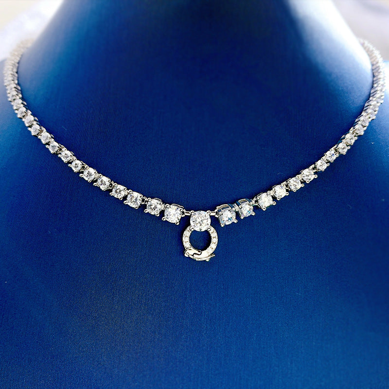 S925 Adjustable Crown Shape Silver Necklace LadyShow.Store