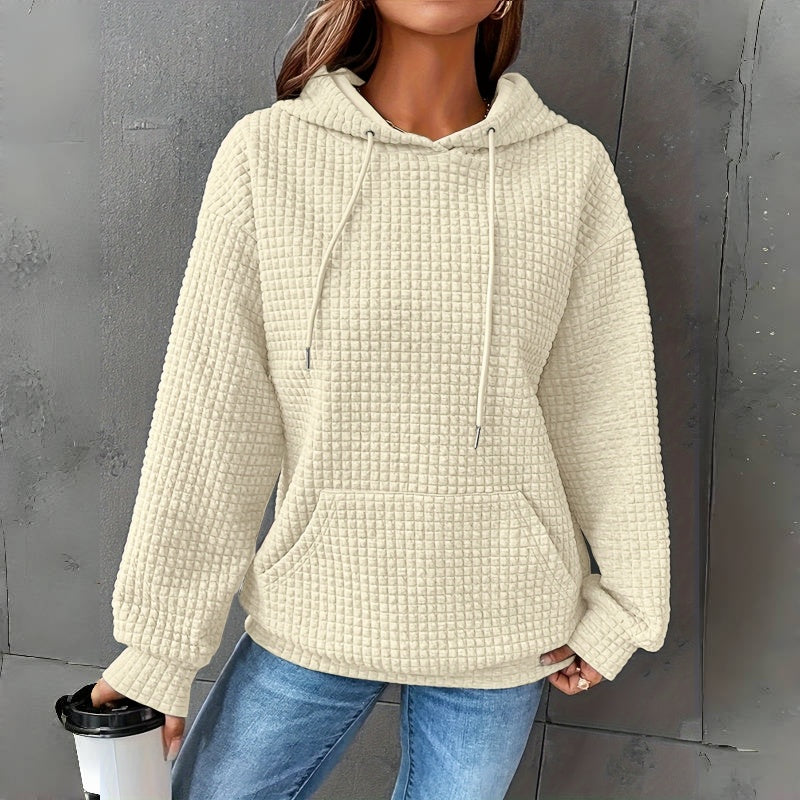 Women's Loose Fitting Hooded Long Sleeved Sweatshirt NorixaFashion.com
