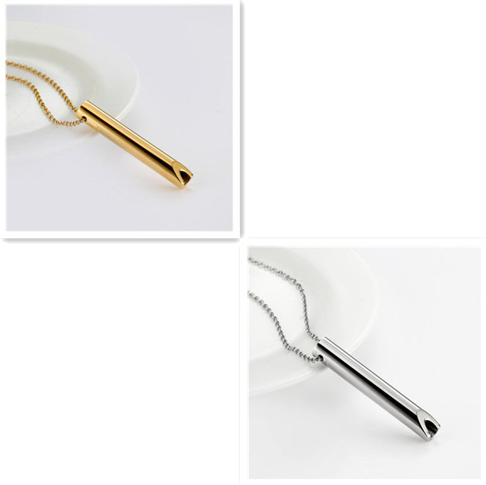 Breathing Necklace Adjustable Breathing Relieve Pressure Ornament Stainless Steel Decompression Jewelry CJD2