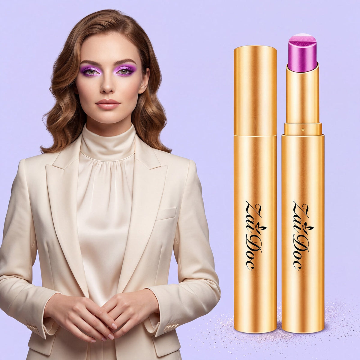 Makeup Multicolor Eyeshadow Stick  Star Galaxy Purple  3.5g 1box Tri Light Beauty
