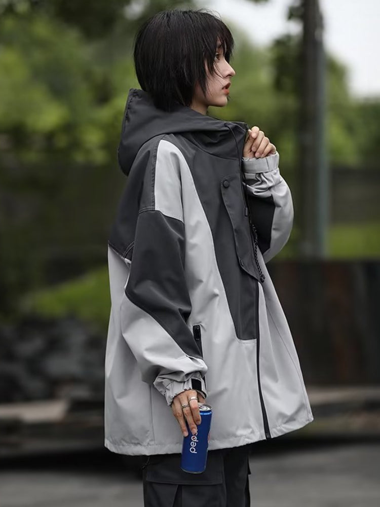 Harajuku Women's Overcoats - Chic Contrast Jackets Pi-Mart