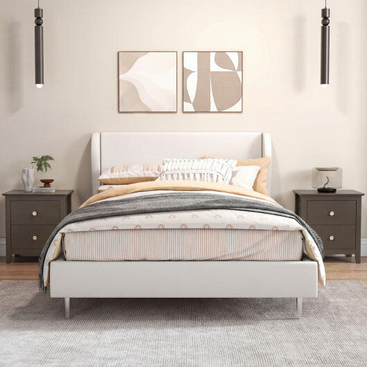 Set of 2 Modern Nightstand with two Drawers for Small Spaces-Rustic Brown LuxuryLifeWay Online Store