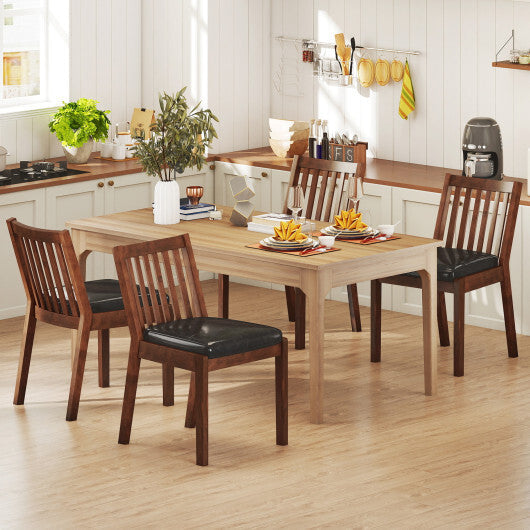 PU Leather Upholstered Dining Chair with Padded Seat Set of 4-Espresso LuxuryLifeWay Online Store