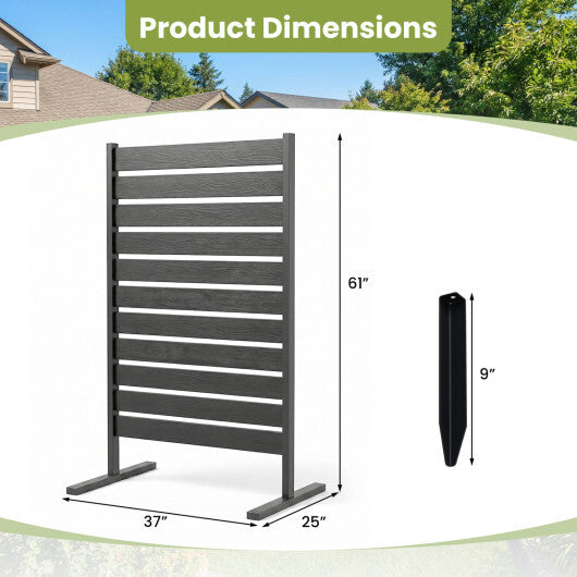 2 Pieces Outdoor Privacy Screen Fence for Backyard Pool Lawn-Gray LuxuryLifeWay Online Store