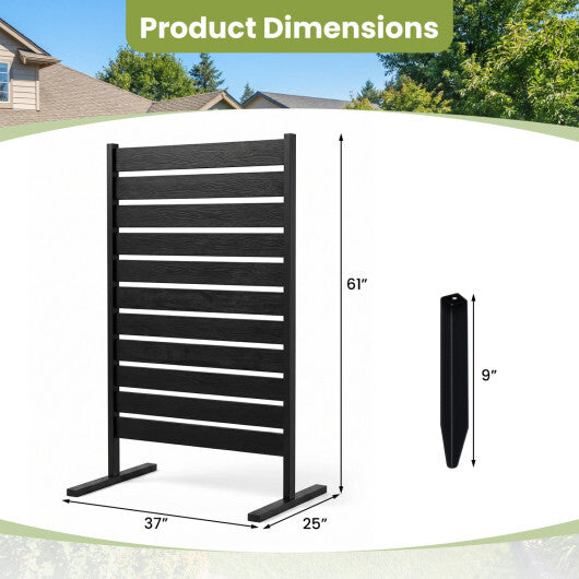 2 Pieces Outdoor Privacy Screen Fence for Backyard Pool Lawn-Gray LuxuryLifeWay Online Store