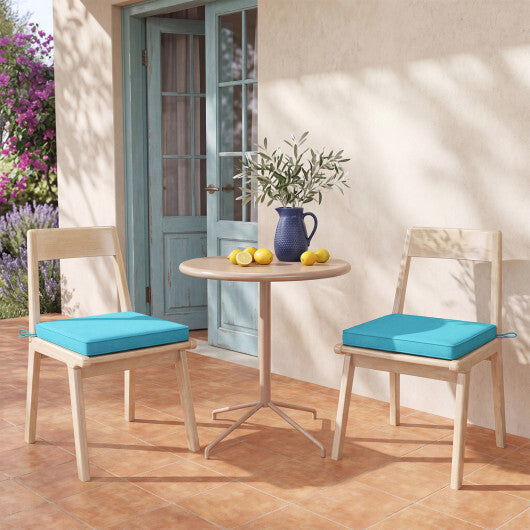 Outdoor Chair Cushion Set of 4 Waterproof Olefin Seat Cushions-Turquoise LuxuryLifeWay Online Store