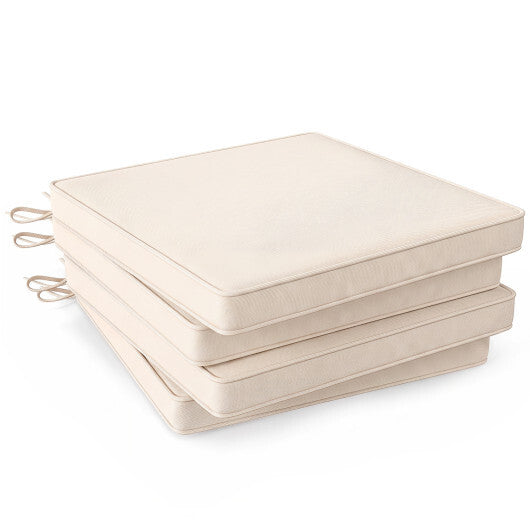 Outdoor Chair Cushion Set of 4 Waterproof Olefin Seat Cushions-Turquoise LuxuryLifeWay Online Store