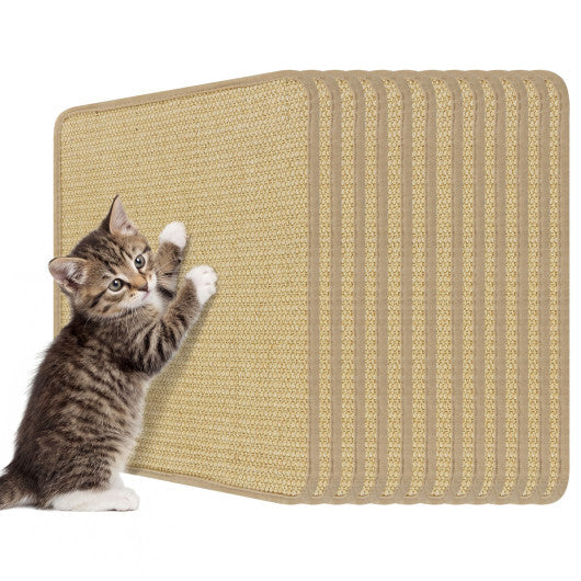 12 Pieces Cat Scratcher Mat Set 16 x 12 Inch Natural Sisal Pads LuxuryLifeWay Online Store