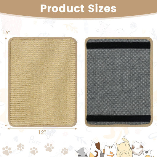 12 Pieces Cat Scratcher Mat Set 16 x 12 Inch Natural Sisal Pads LuxuryLifeWay Online Store