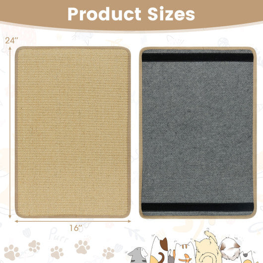 12 Pieces Cat Scratcher Mat Set 24  x 16 Inch Natural Sisal Pads LuxuryLifeWay Online Store