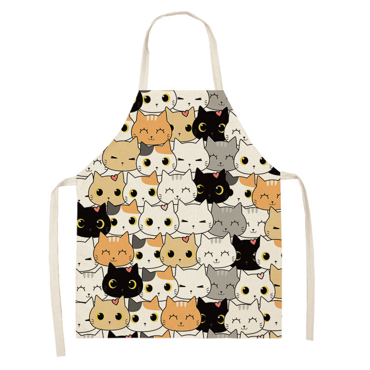 Explosive Animal Animation Multifunctional Kitchen Apron Cotton And Linen Apron PearlNestDecor.com