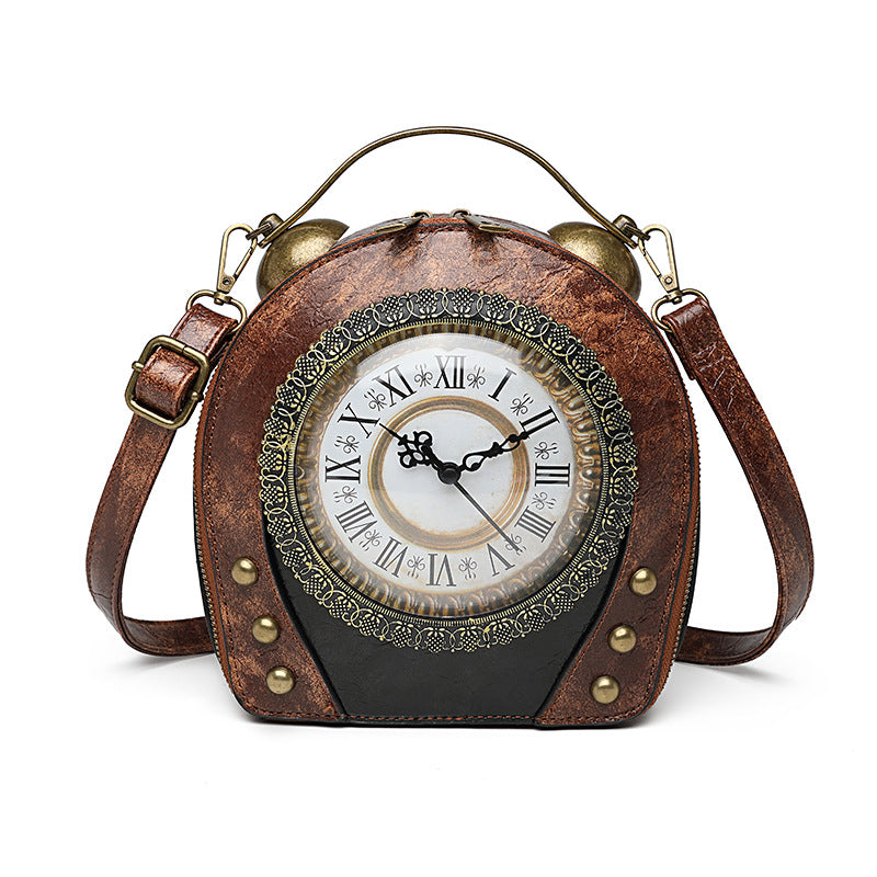 Walking clock antique bag PearlNestDecor.com