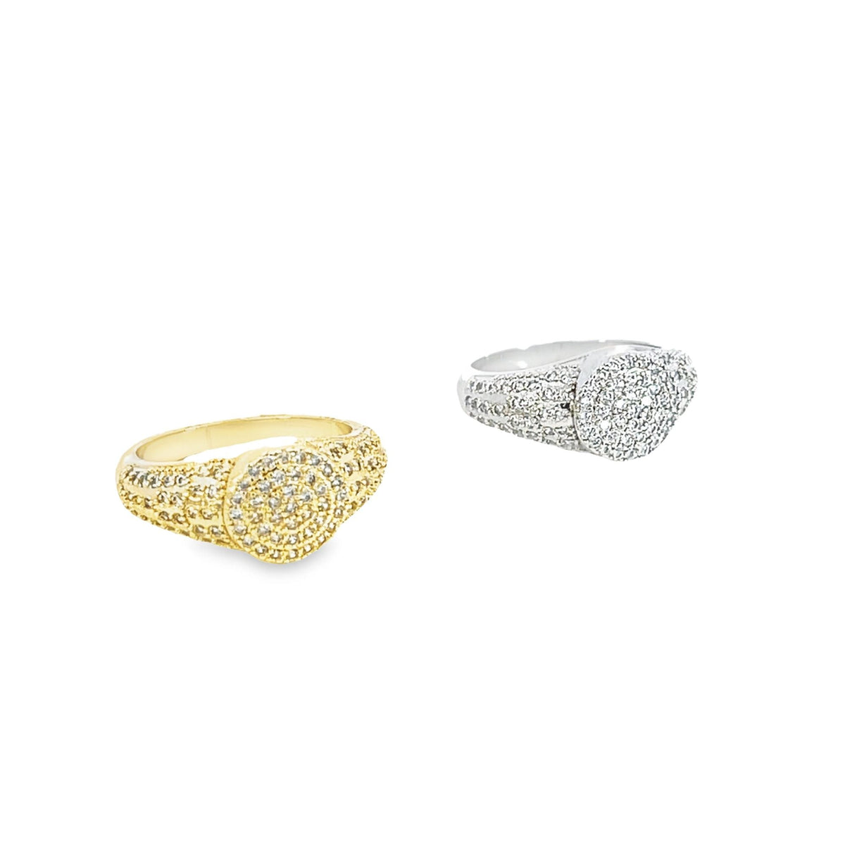 Pave CZ Signet Ring (D21) LuxuryLifeWay Online Store