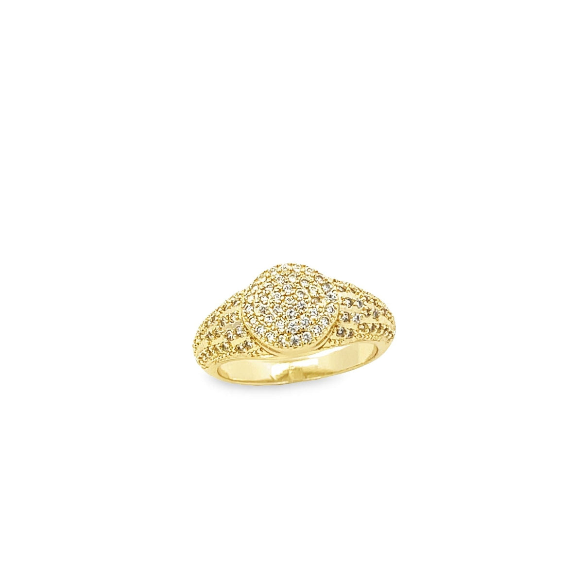 Pave CZ Signet Ring (D21) LuxuryLifeWay Online Store