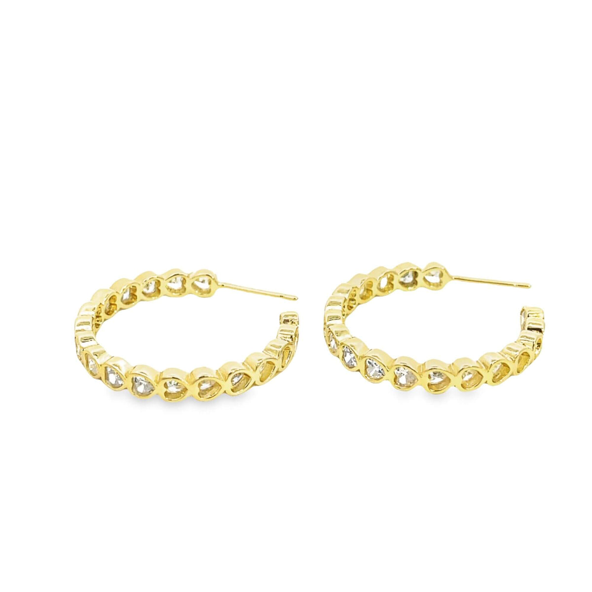 Part Colored CZ Heart Hoops (J315) LuxuryLifeWay Online Store