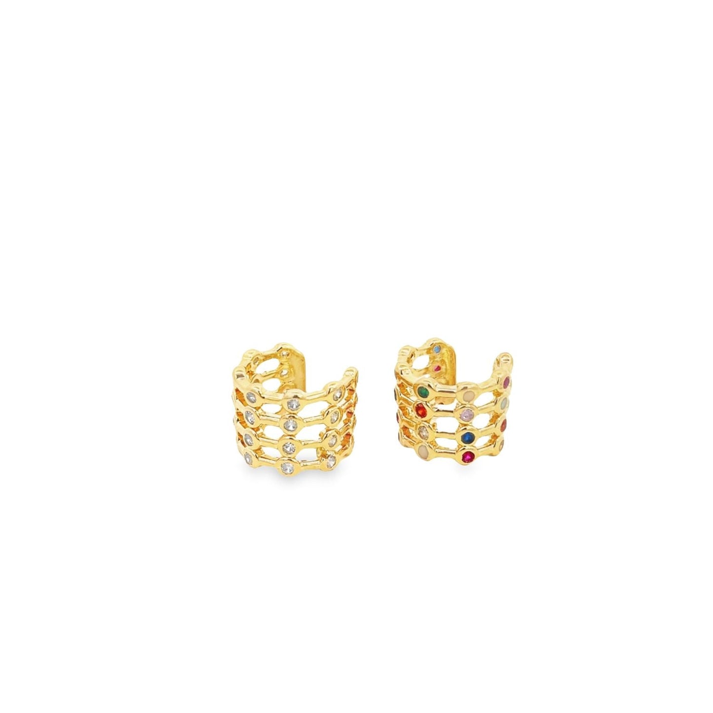 CZ Clear and Multicolor Ear Cuffs LuxuryLifeWay Online Store