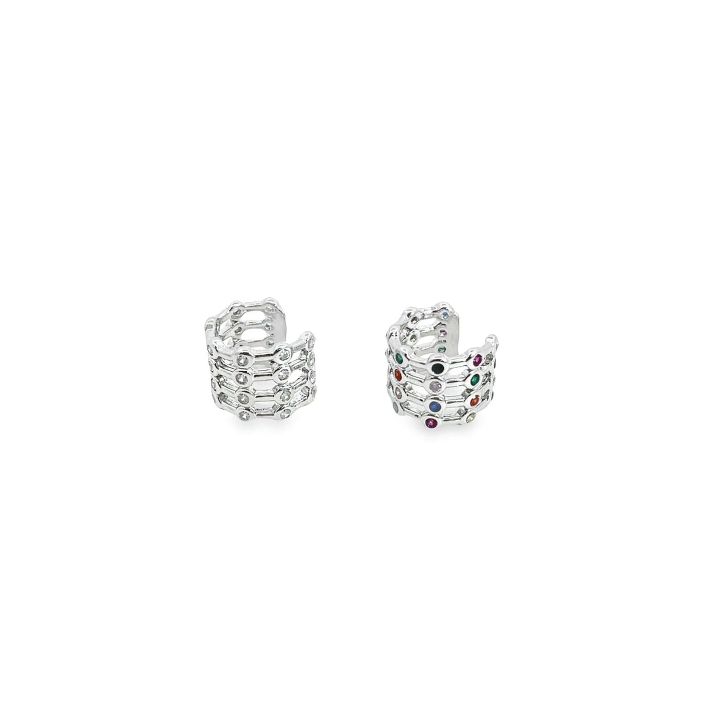CZ Clear and Multicolor Ear Cuffs LuxuryLifeWay Online Store