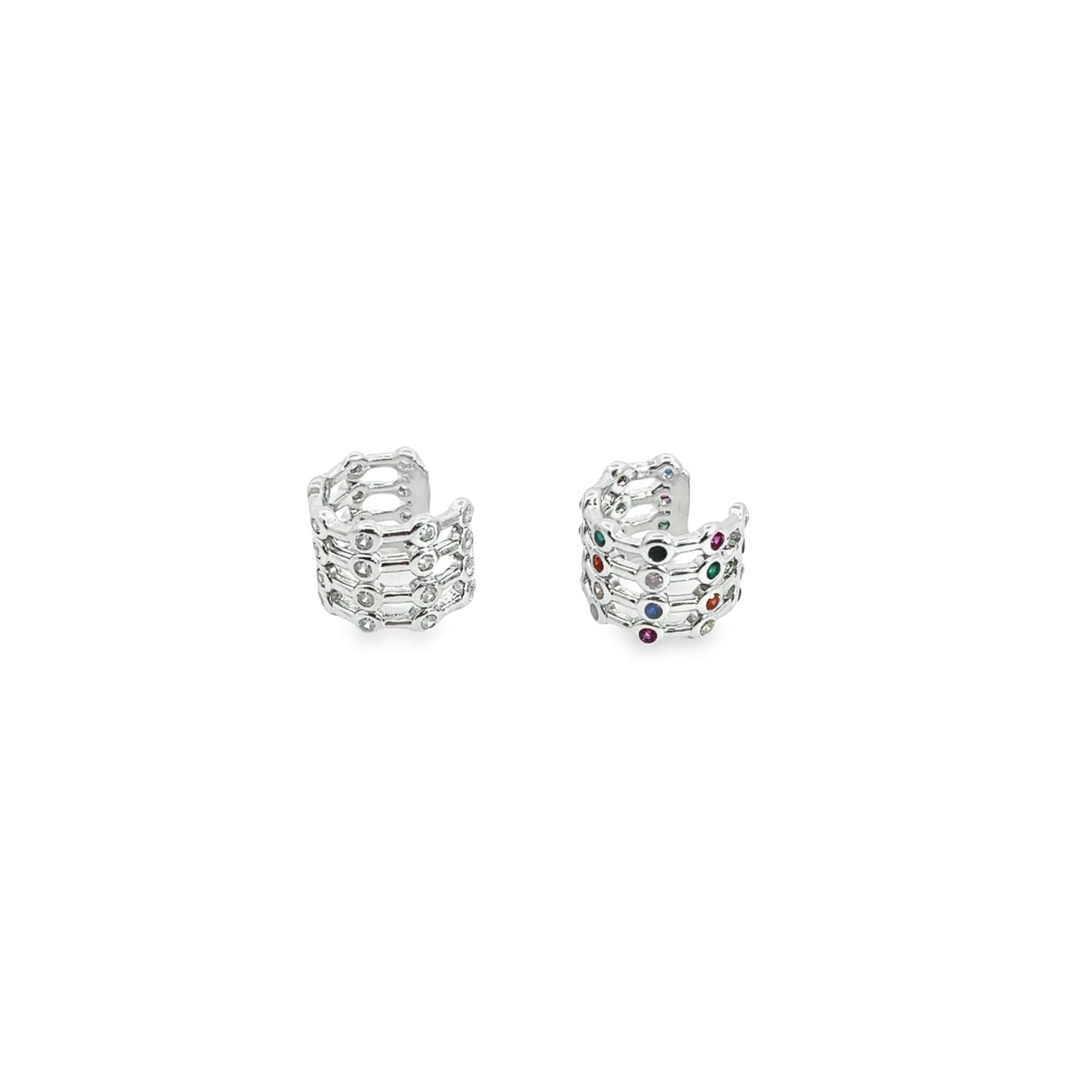 CZ Clear and Multicolor Ear Cuffs LuxuryLifeWay Online Store