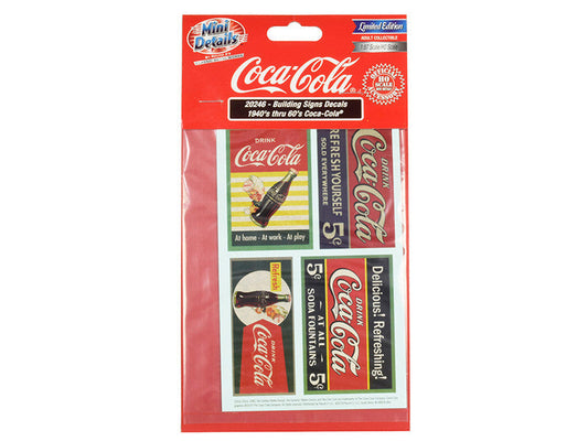 1940's Thru 1960's "Coca-Cola" Building Signs Decals for 1/87 (HO) Scale Models by Classic Metal Works LuxuryLifeWay Online Store