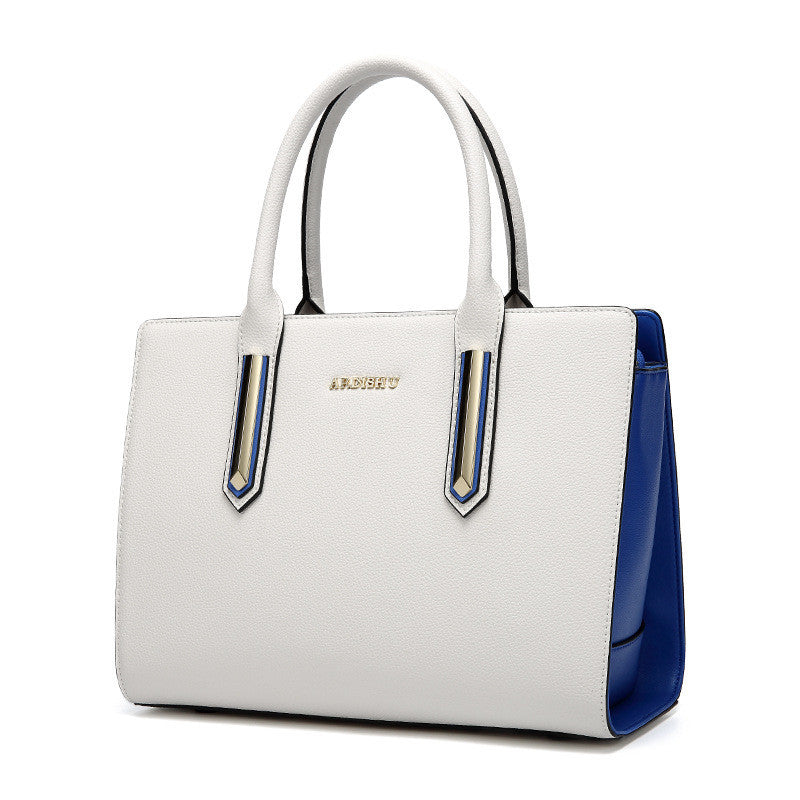 Fashion contrast leather handbag LadyShow.Store