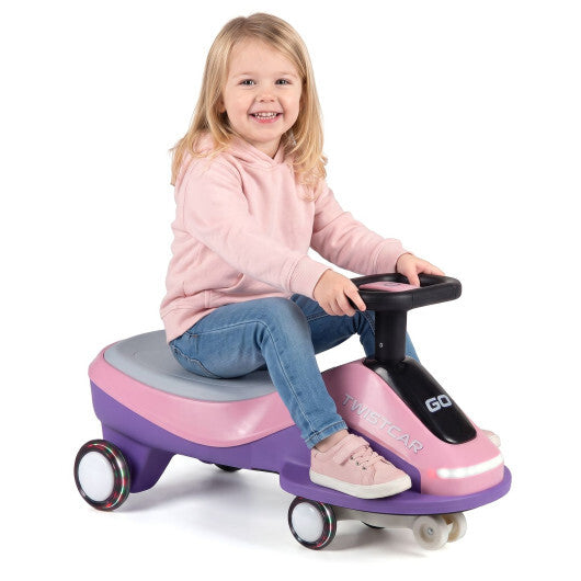 Ride On Car with Flashing Wheels Front Light and Music Speaker for Age 3+ Years Old-Pink LuxuryLifeWay Online Store