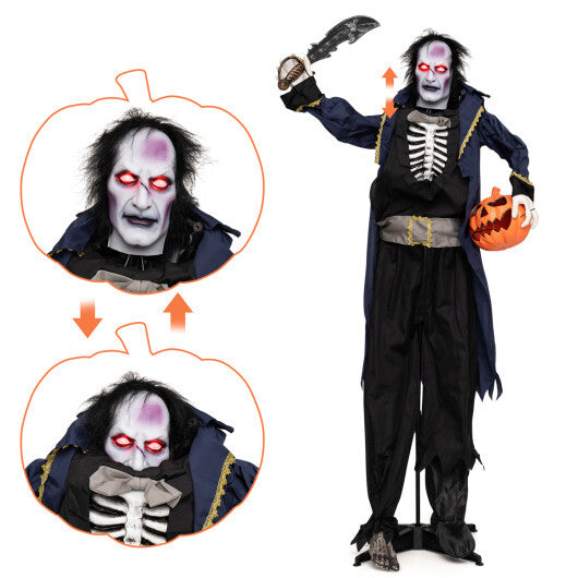 6 ft Animated Halloween Vampire Pirate Decoration with Pop-up Head LuxuryLifeWay Online Store