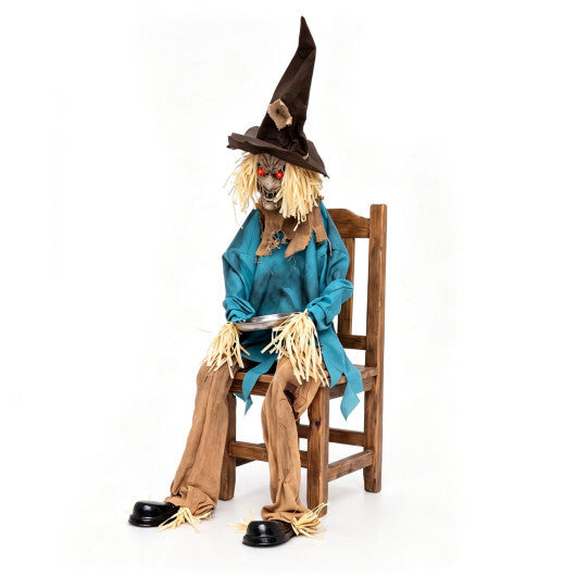 5.2 ft Halloween Animatronic Scarecrow Decoration with Moving Head LuxuryLifeWay Online Store