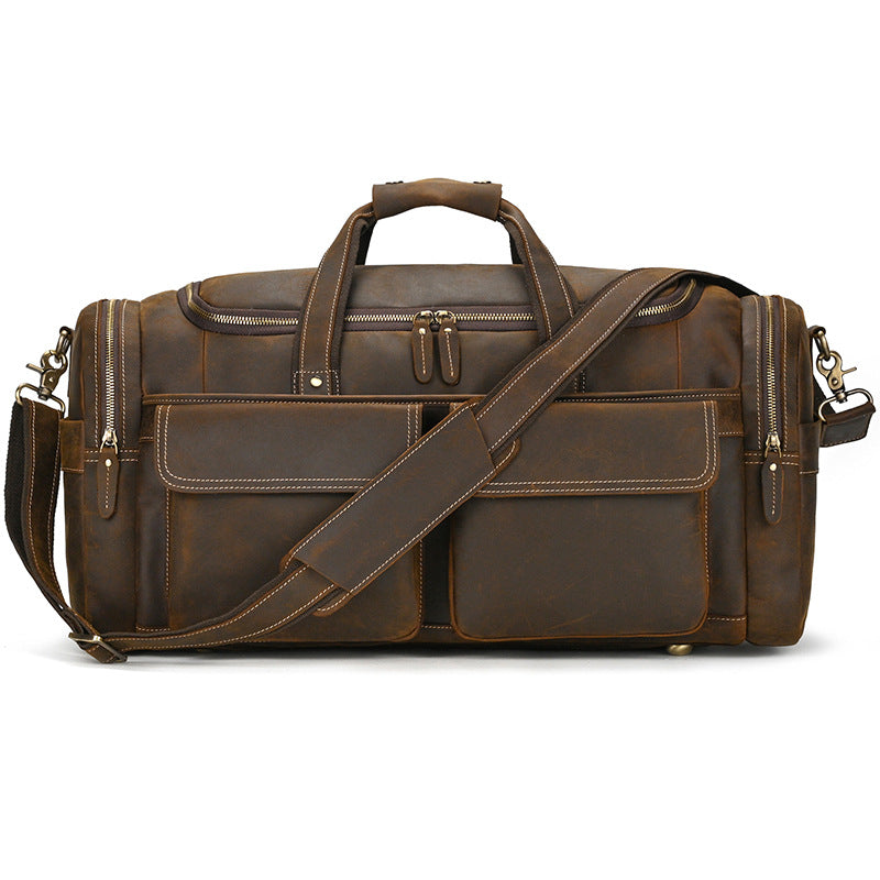 Leather Handbag Crazy Horse Vintage Travel Bag LuxuryLifeWay Online Store