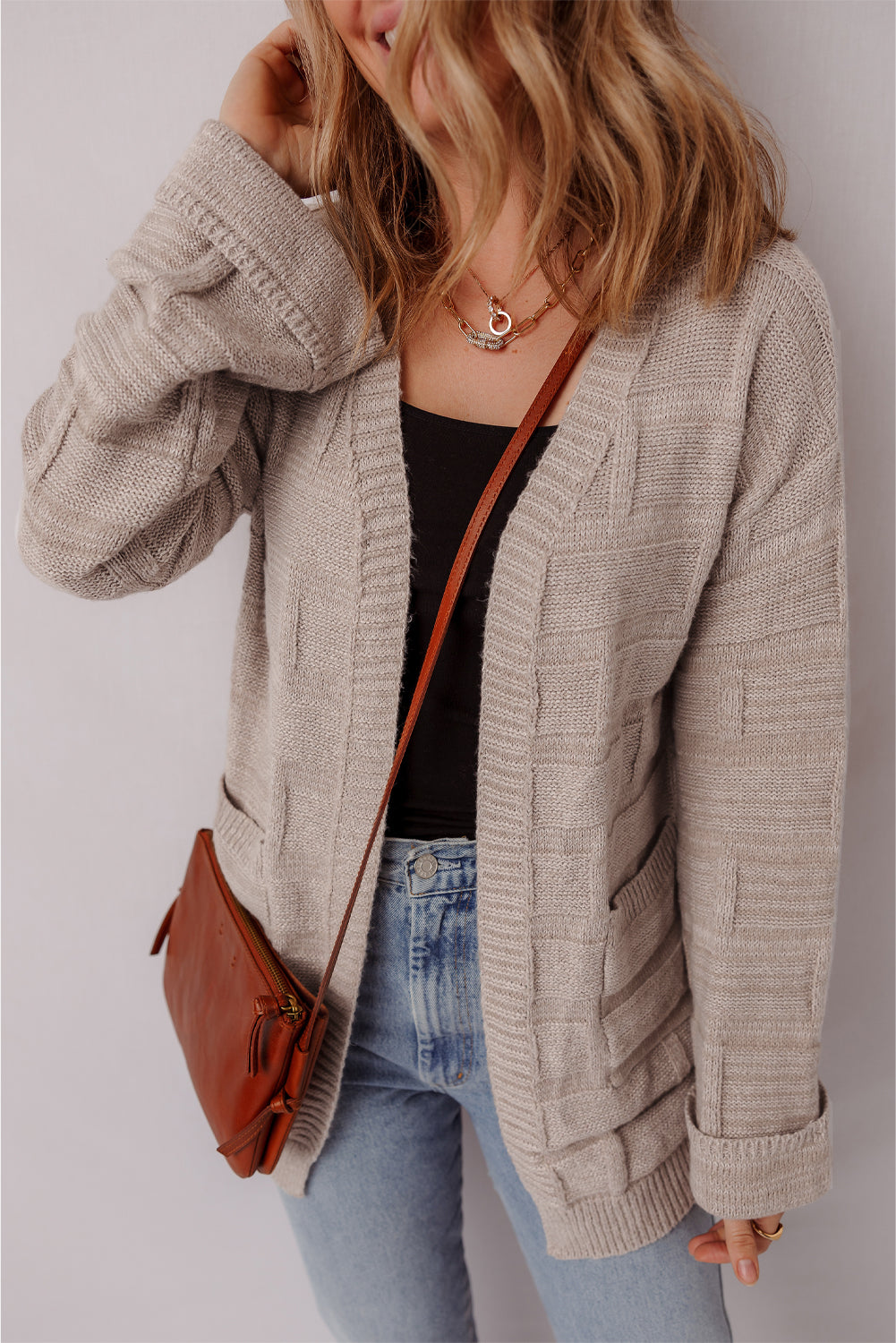 Athena Knit Open Front Chic Cardigan with Pockets LuxuryLifeWay Online Store