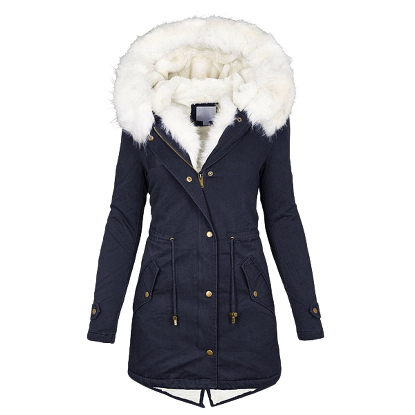 Women's cotton padded jacket with white collar LuxuryLifeWay Online Store