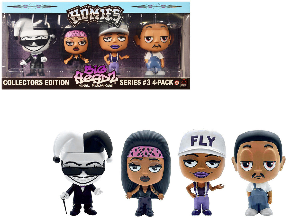"Homies Big Headz" Series 3 Collector's Edition 4-Pack of Figures by Homies LuxuryLifeWay Online Store