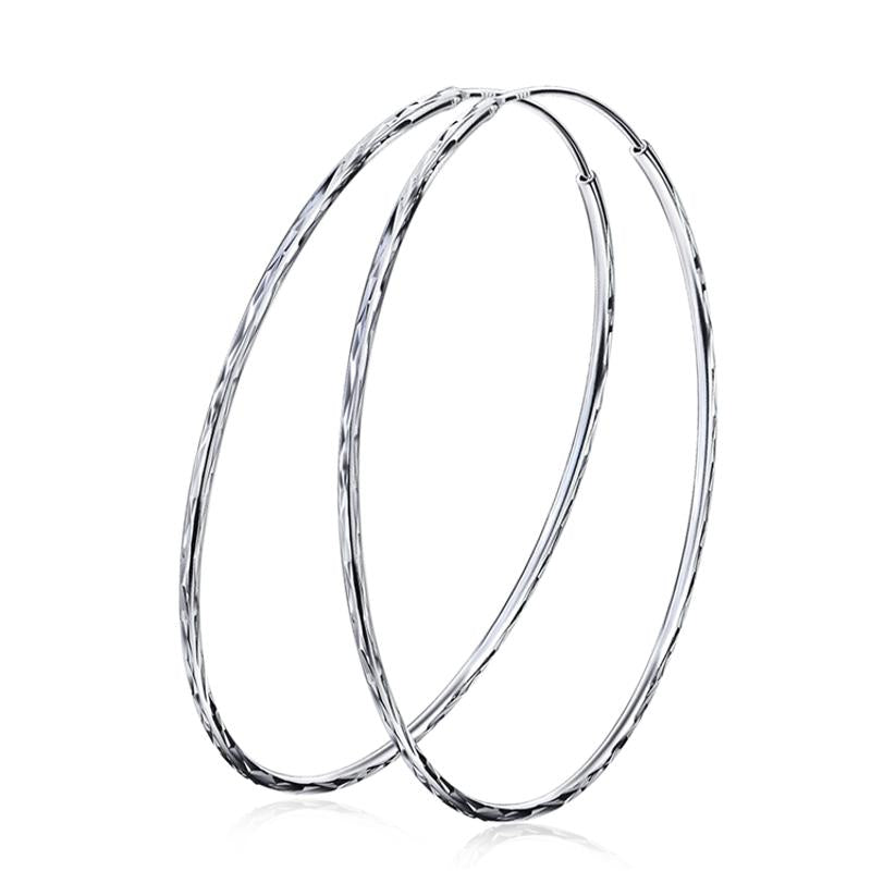 925 Sterling Silver Circle Endless Hoop Earrings as Gifts for Women LadyShow.Store
