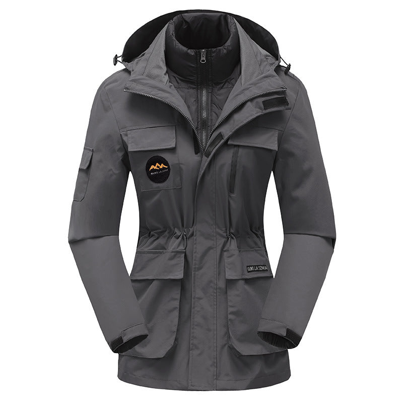 Down Cotton Liner Detachable Three-in-one Shell Jacket Winter Coat Best YouTube Store