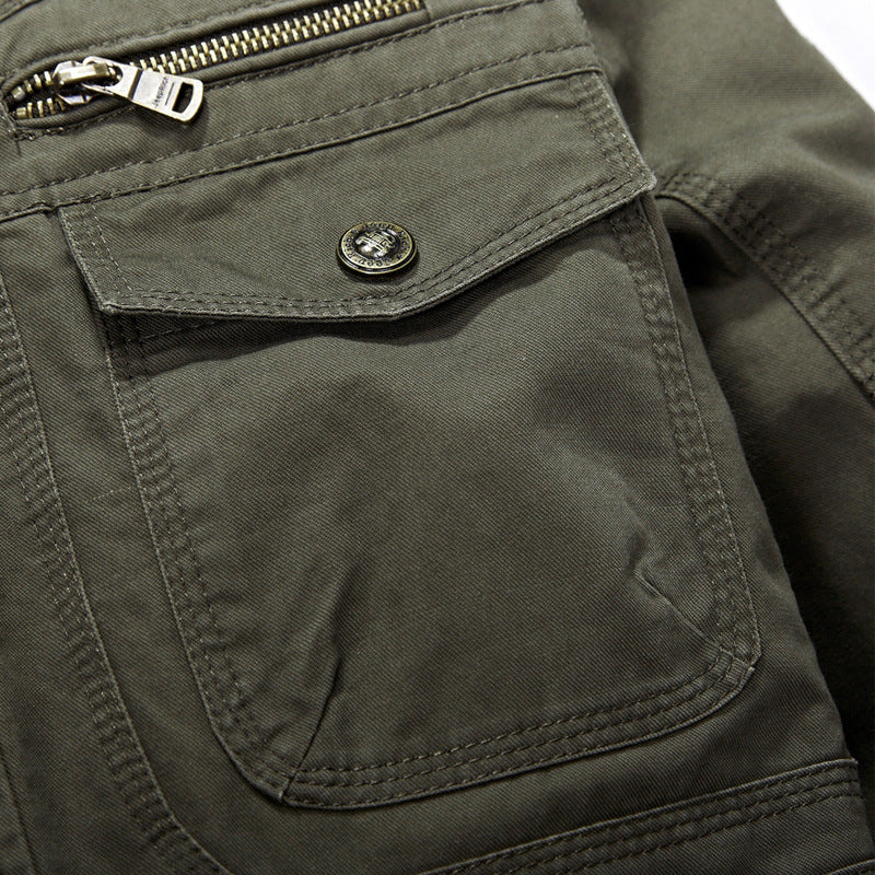 Spring and autumn men's jacket jacket, men's casual pockets, long jackets Best YouTube Store