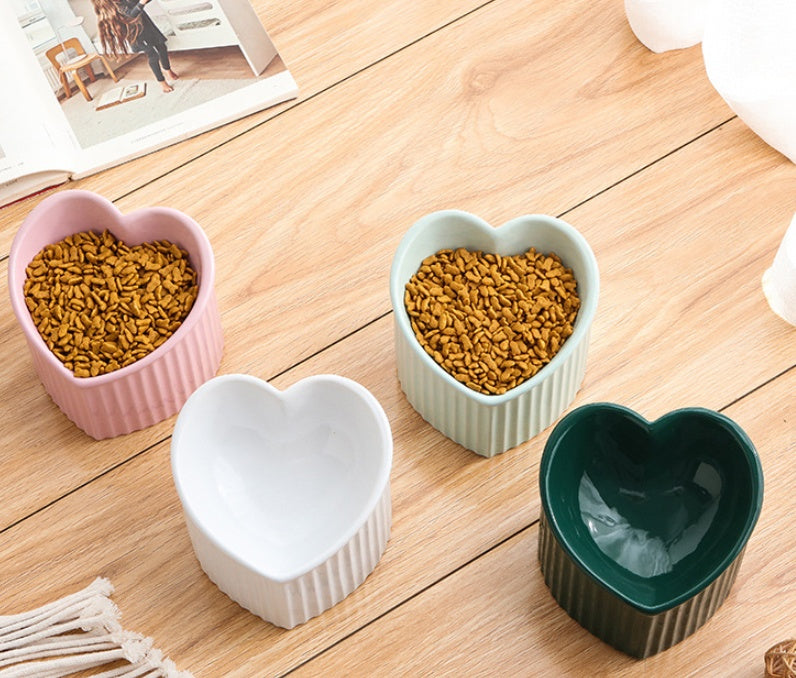 Pet Ceramic Bowl With Inclined Mouth Practical Durable Daily Indoor Pet Products Pets Fashion