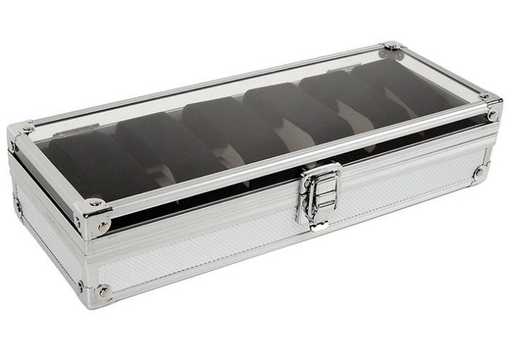 Aluminum 6 watches boxes, table boxes, jewelry box jewelry box collection bin Best YouTube Store