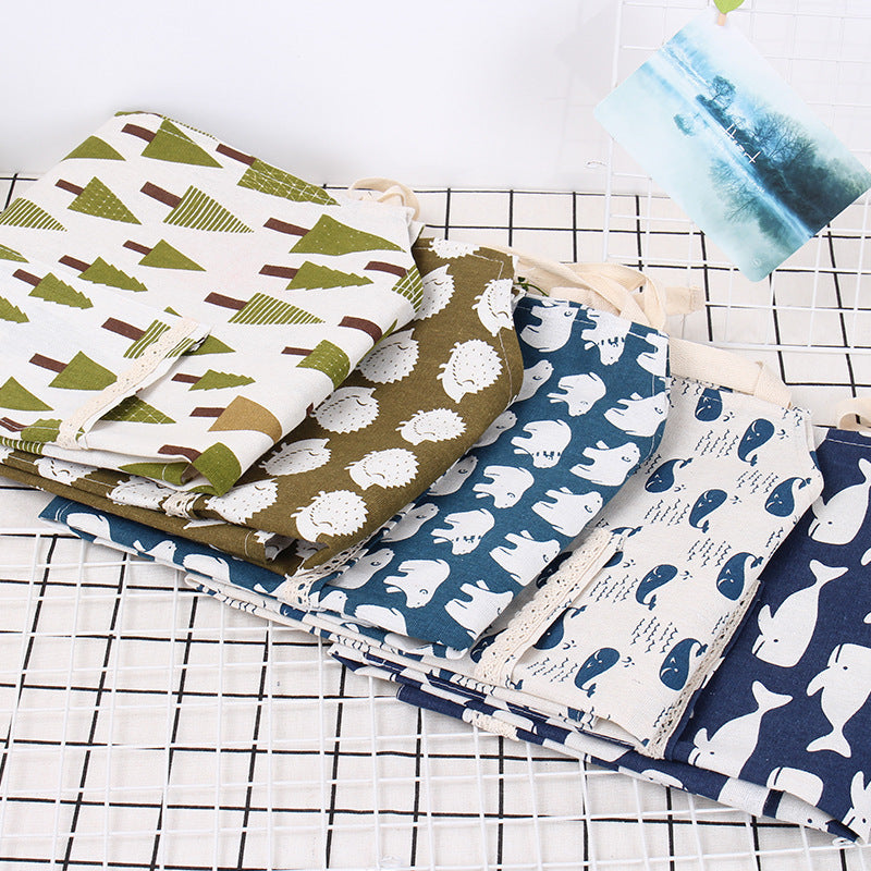 Japanese Style Cotton And Linen Sleeveless Apron Kitchen PearlNestDecor.com