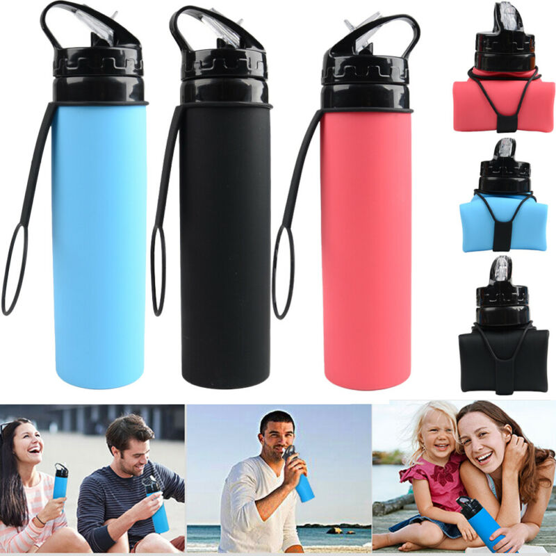 Silicone Sports Water Bottle for Outdoor Activities LadyShow.Store