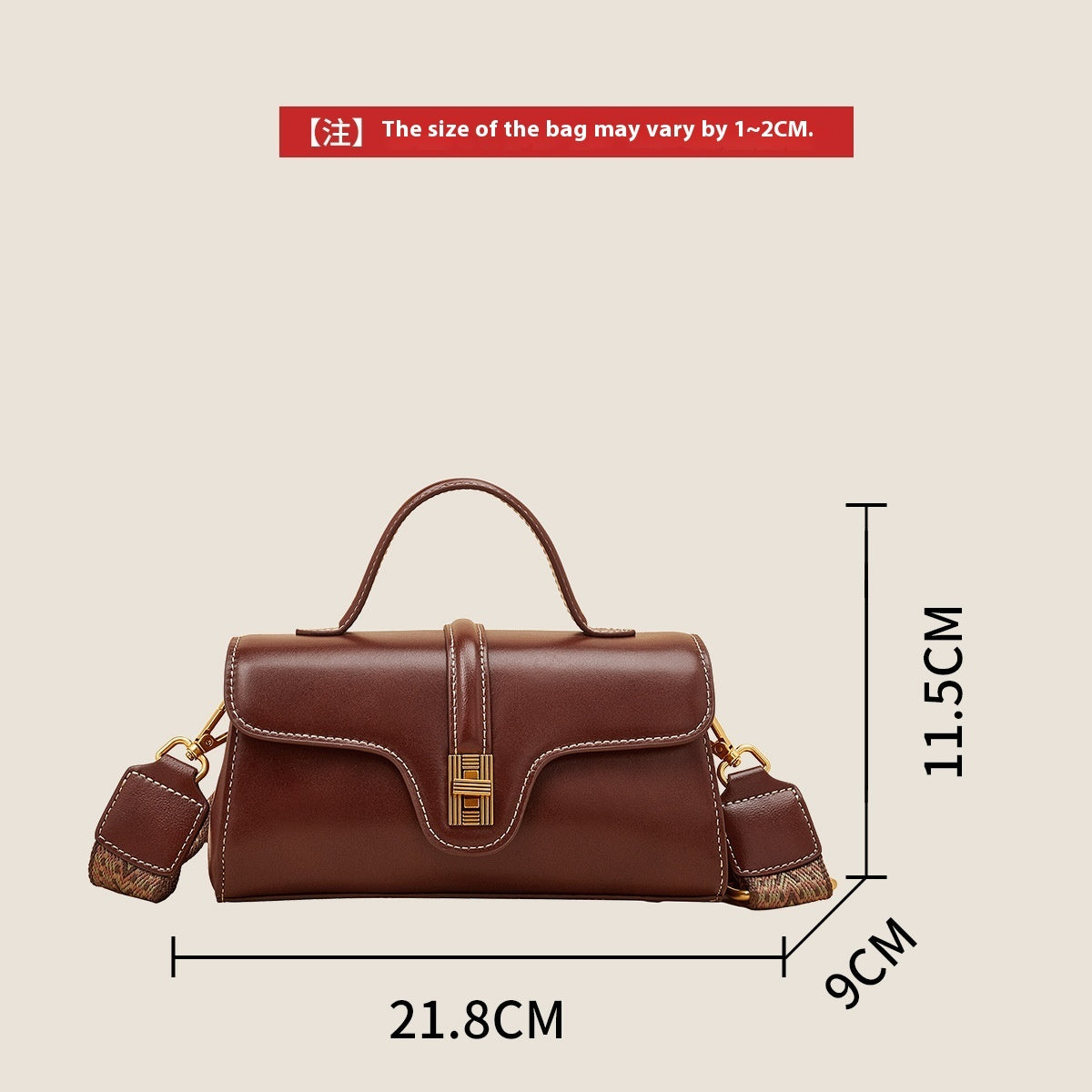 Niche Original High Sense Mild Luxury Retro Cambridge Portable Messenger Bag LadyShow.Store