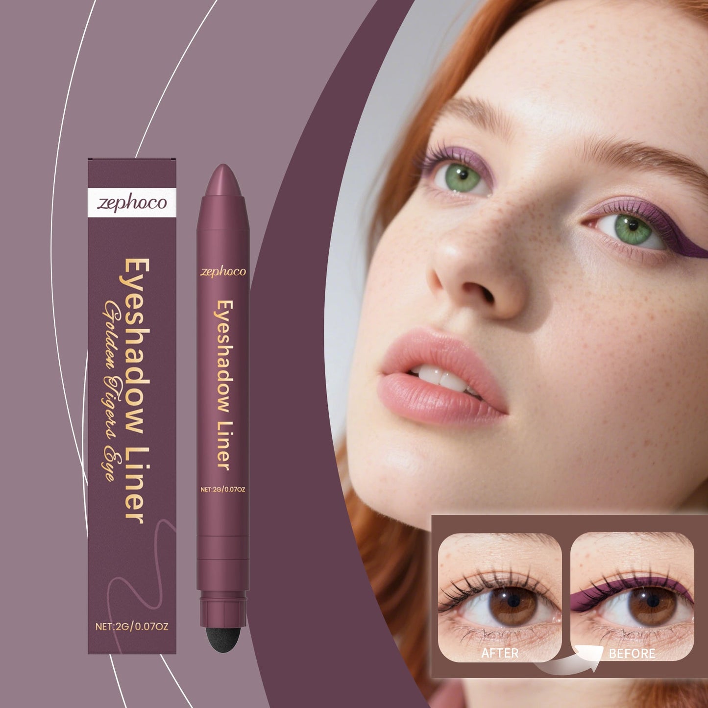 2-in-1 Eyeliner Pencil Golden Tiger's Eye Tri Light Beauty