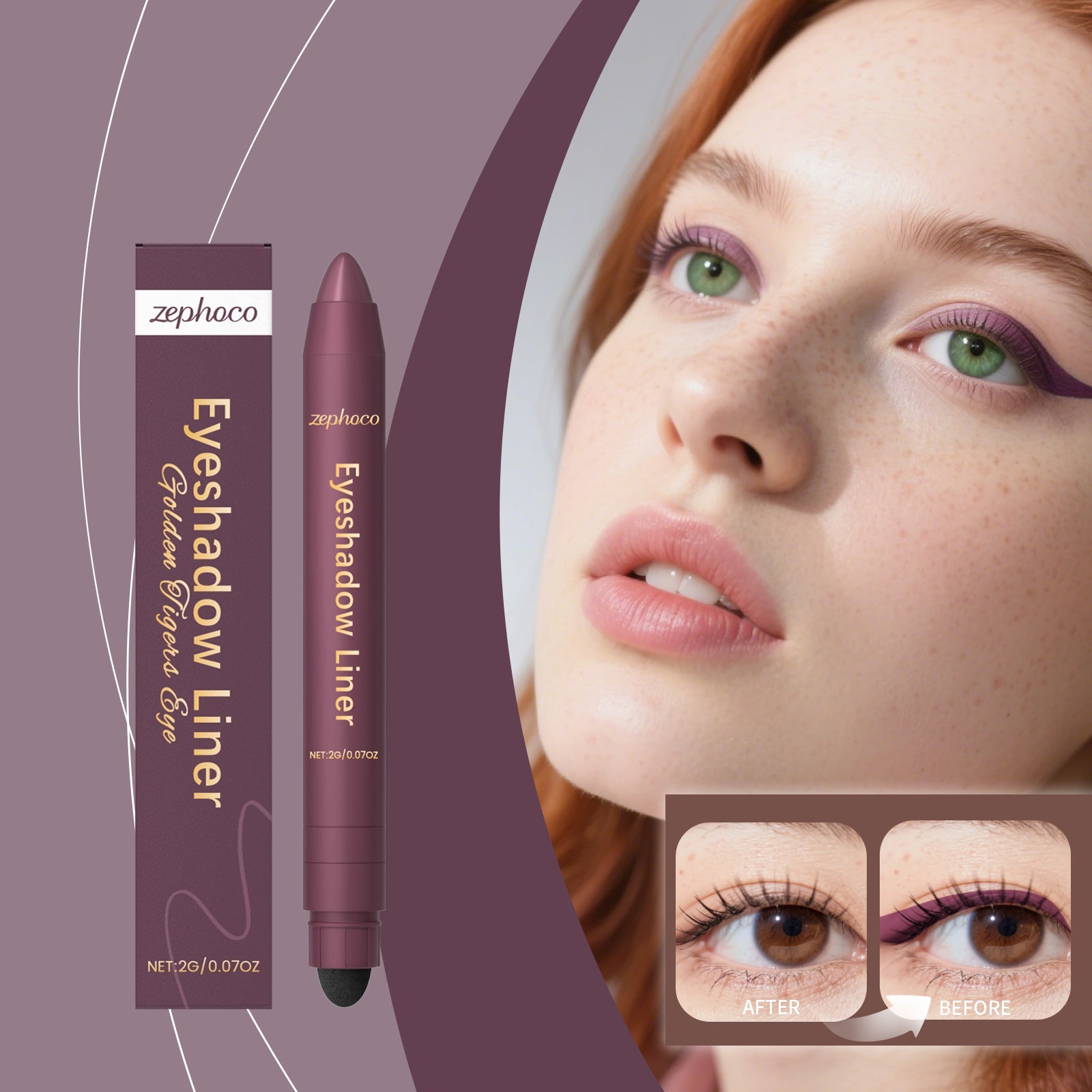 2-in-1 Eyeliner Pencil Golden Tiger's Eye Tri Light Beauty