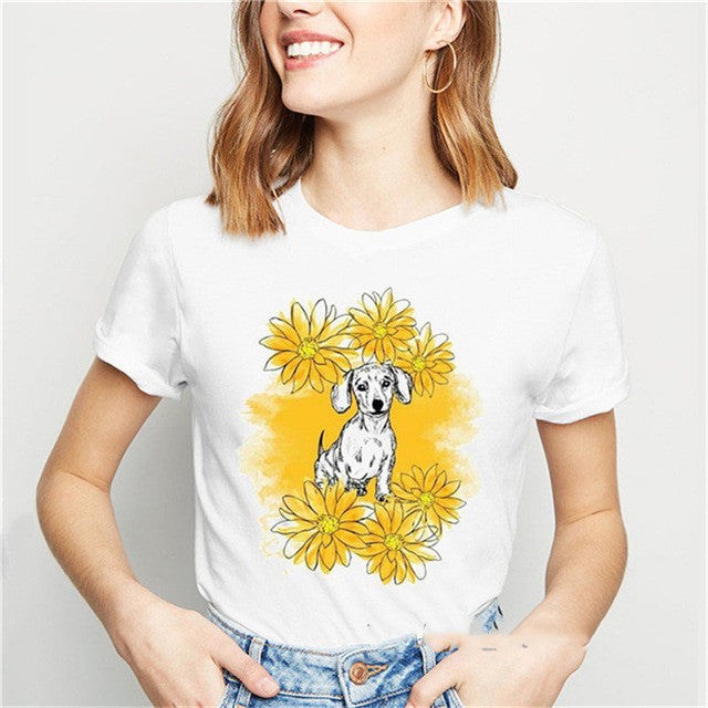 Dog print T-shirt