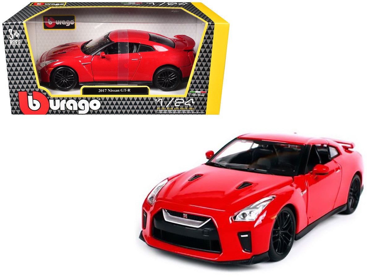 2017 Nissan GT-R R35 Red 1/24 Diecast Car Model by BBurago LuxuryLifeWay Online Store