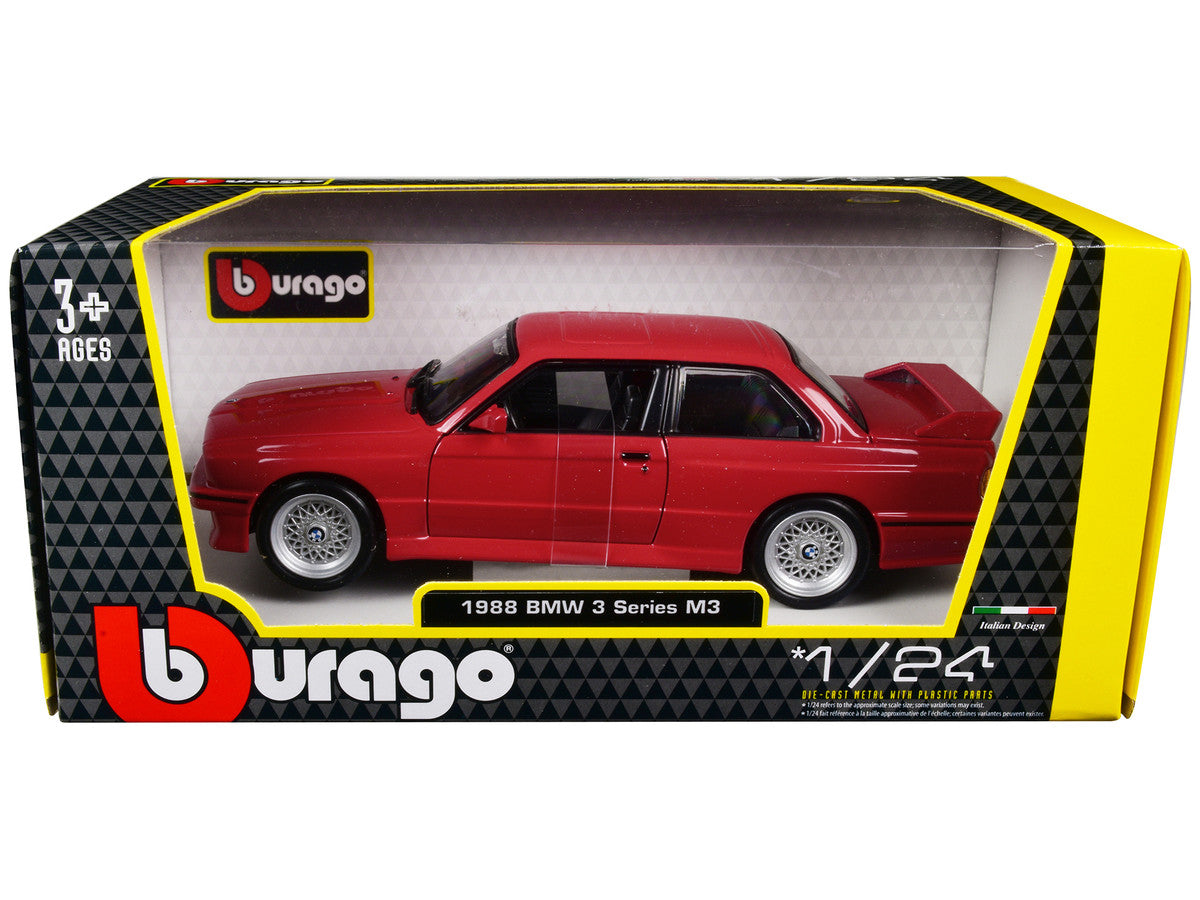 1988 BMW 3 Series M3 E30 Red 1/24 Diecast Model Car by Bburago LuxuryLifeWay Online Store