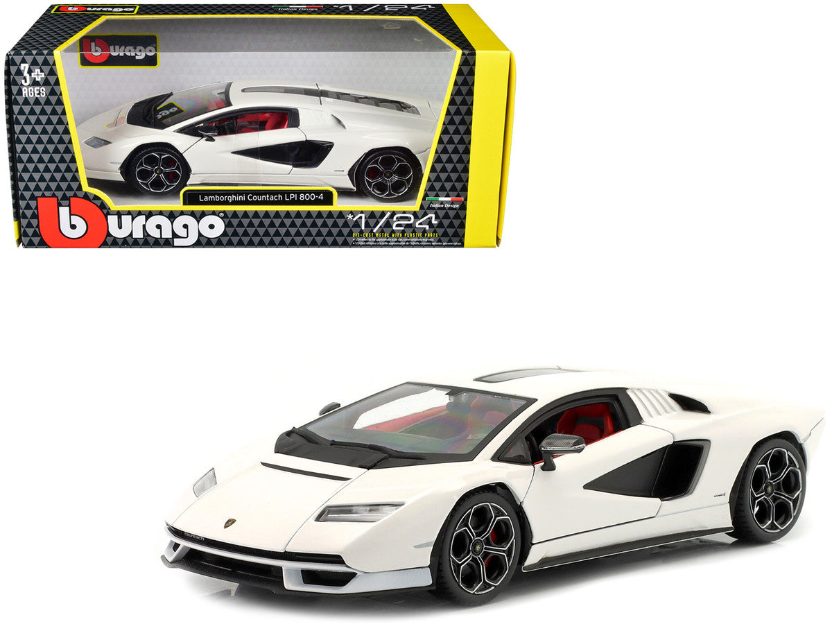 Lamborghini Countach LPI 800-4 White 1/24 Diecast Model Car by Bburago LuxuryLifeWay Online Store