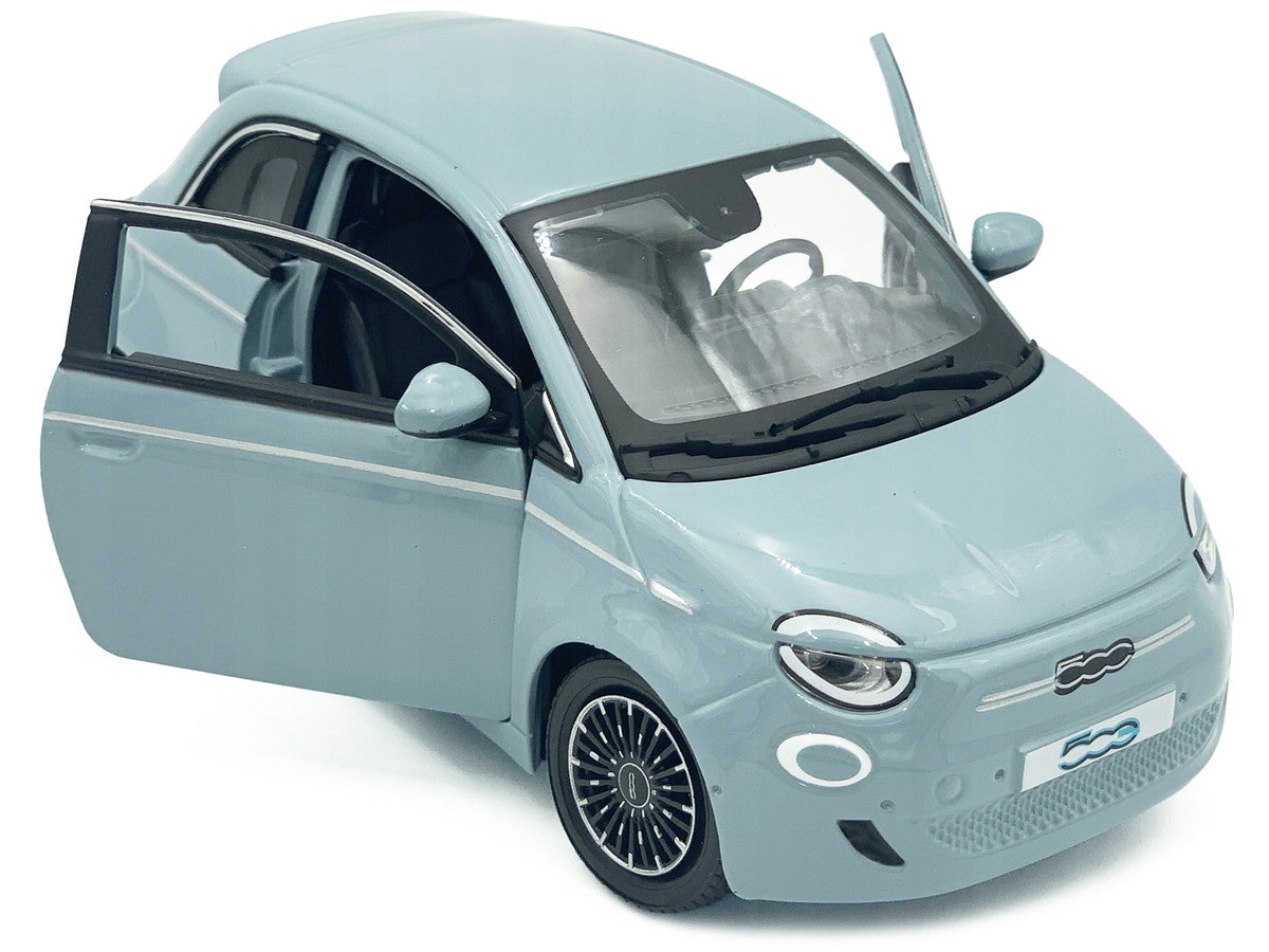 2023 Fiat 500e Light Blue 1/24 Diecast Model Car by Bburago LuxuryLifeWay Online Store