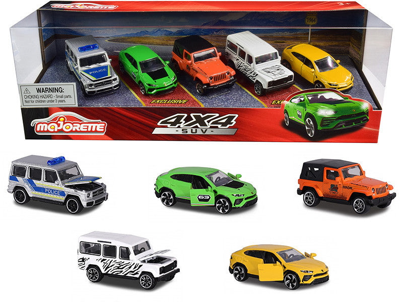 4x4 SUV Giftpack 5 piece Set 1/64 Diecast Model Cars by Majorette LuxuryLifeWay Online Store