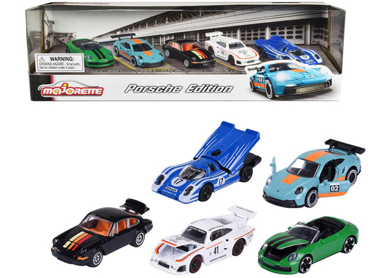 Porsche Edition (2023) 5 piece Set 1/64 Diecast Model Cars by Majorette LuxuryLifeWay Online Store