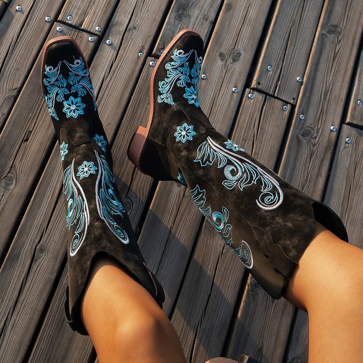 Plus Size High Cylinder Below The Knee Boots LadyShow.Store