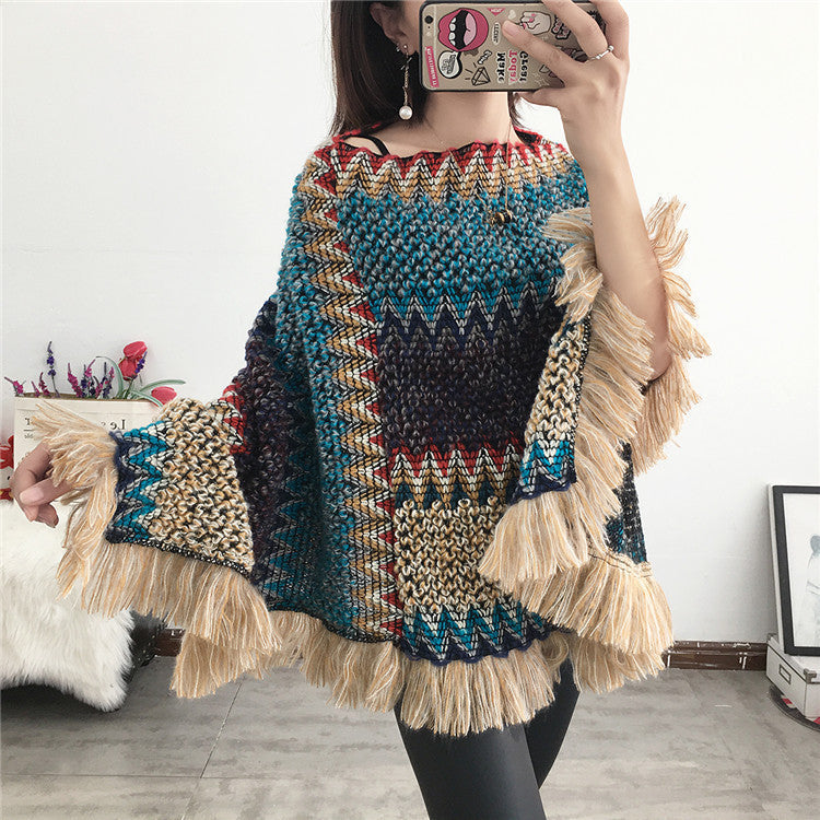 Tassel Scarf Knit Coat NorixaFashion.com